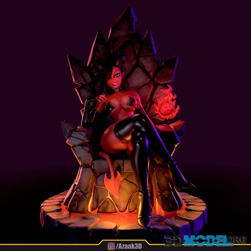 Azaak3D - Hell Vixens DemonGirl – Printable