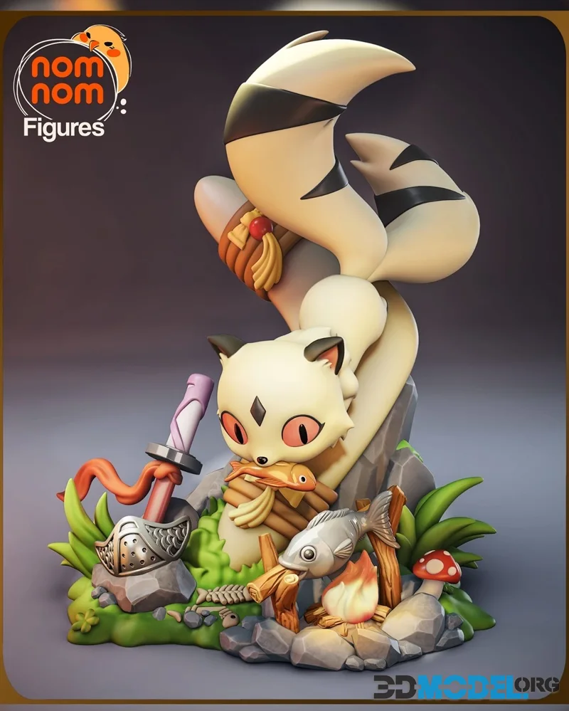 Nomnom Figures - Chibi Kirara - Inuyasha – Printable