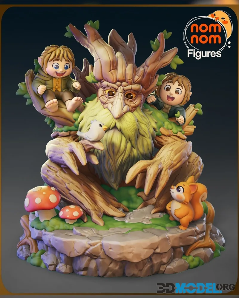Nomnom Figures - Chibi Tree Beard - Lord of the Rings – Printable