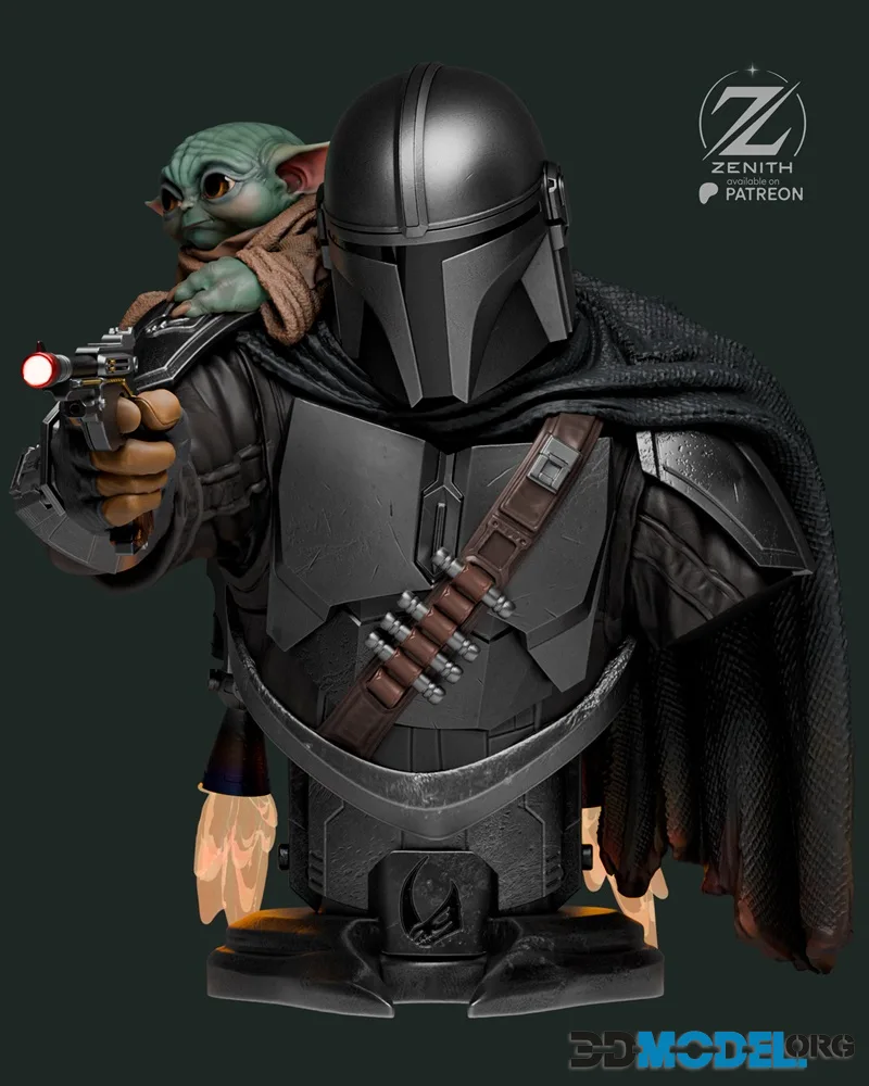 Zenith Studios - Mandalorian and Grogu Bust – Printable