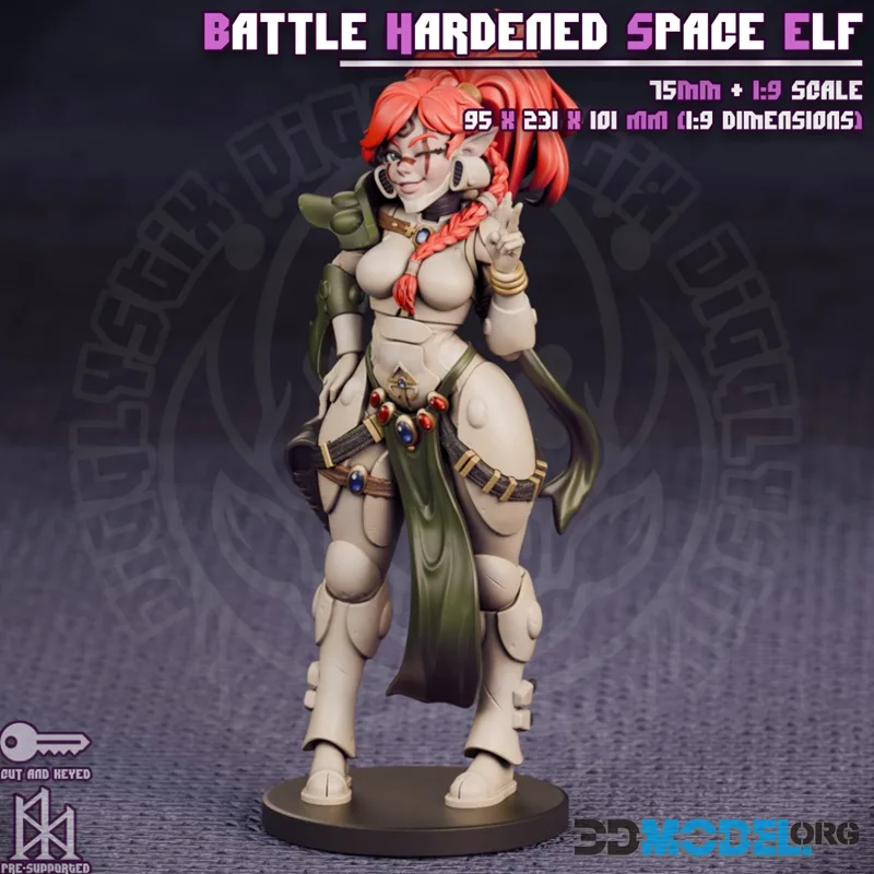 Jigglystix - Battle Hardened Space Elf – Printable