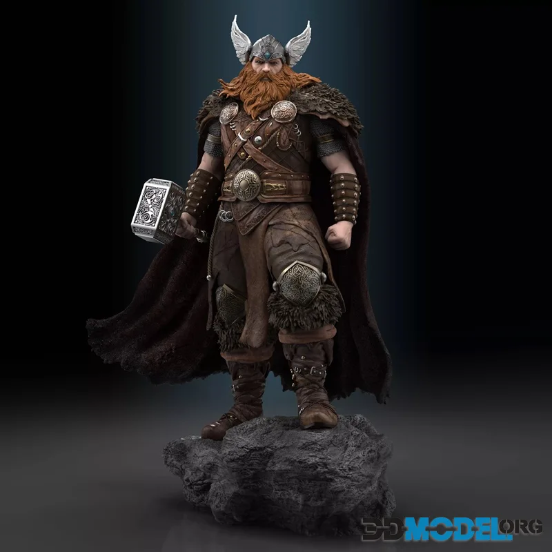 Thor - The God of Thunder Digital Statue – Printable