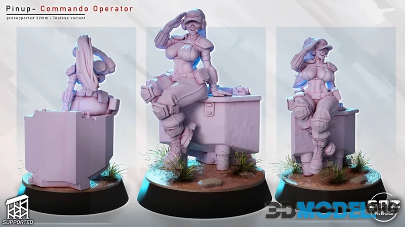 Gaz Minis - Dollar Mini - Commando Pinup Operator – Printable