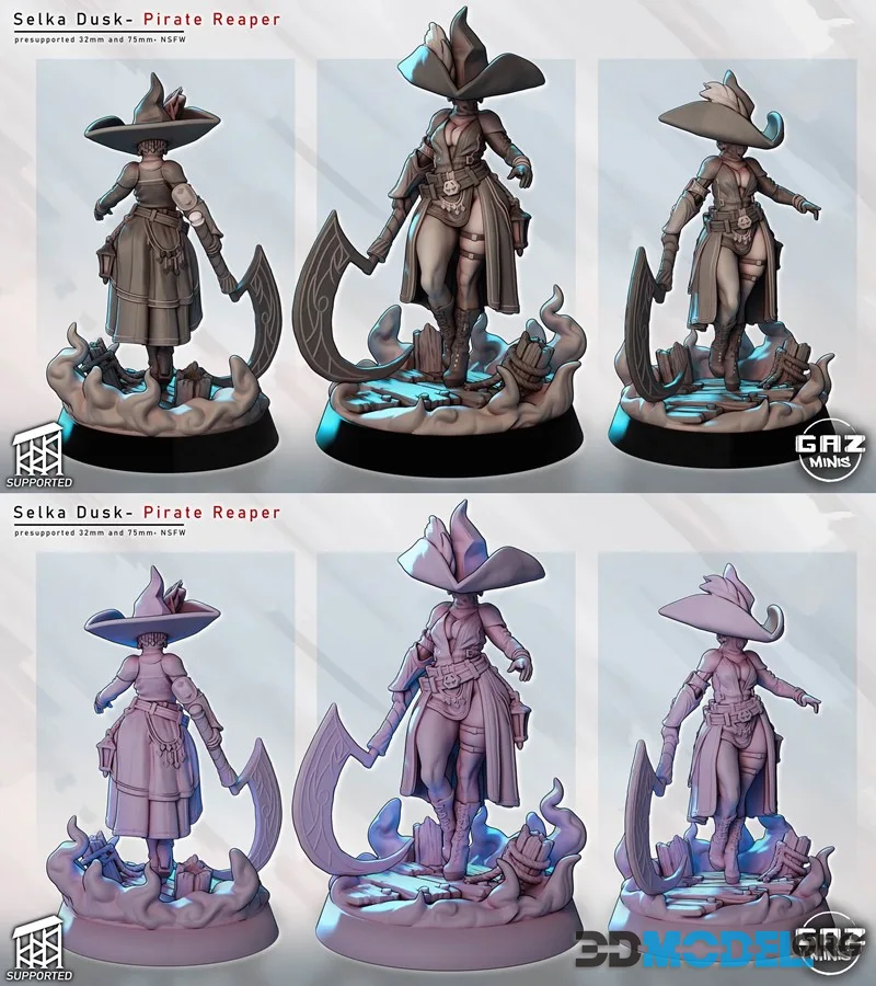 Gaz Minis - Selka Dusk - Pirate Reaper – Printable