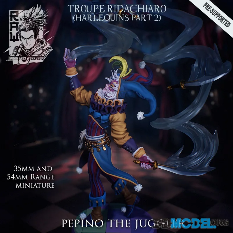 Ronin Arts Workshop - Pepino The Juggler - Jester Assassin – Printable