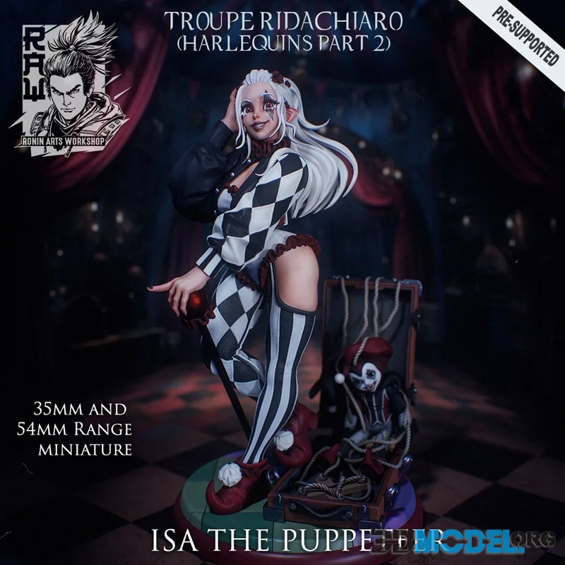 Ronin Arts Workshop - Isa The Puppeteer - Killer Harlequin Artificer – Printable