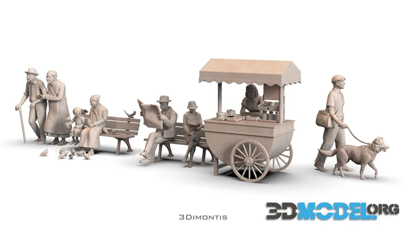 3Dimontis - Civilian Street Scene – Printable