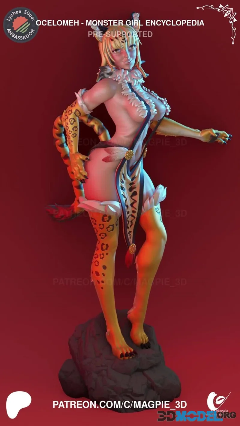 Magpie 3D - Ocelomeh Monster Girl Encyclopedia – Printable