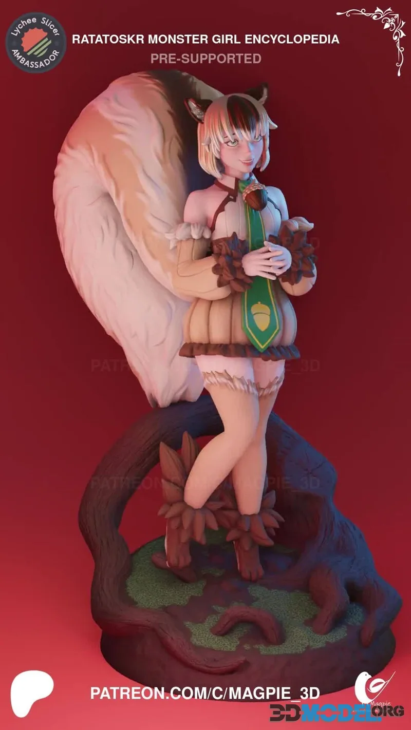 Magpie 3D - Ratatoskr Monster Girl Encyclopedia – Printable
