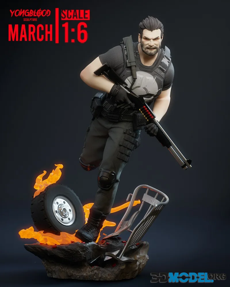 Yongblood Sculpture - The Punisher – Printable