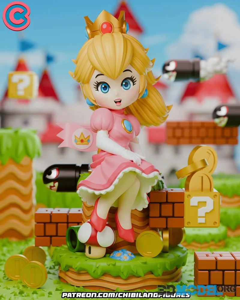 Chibi Land Figures - Peach - Super Mario - Chibi – Printable