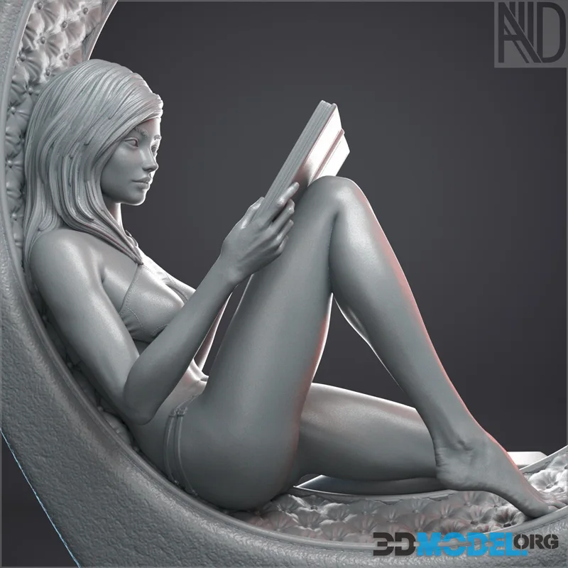 Aronon - Girl with Book 1 – Printable
