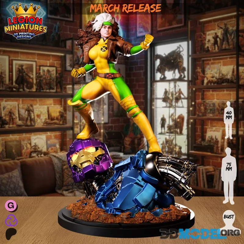 Legion Miniatures Marvel - Rogue – Printable