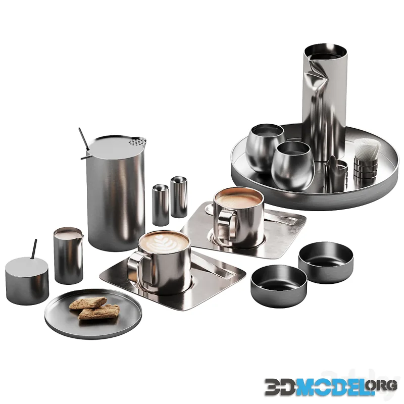 407 eat and drinks decor set 06 metal coffee and water kit for cafe