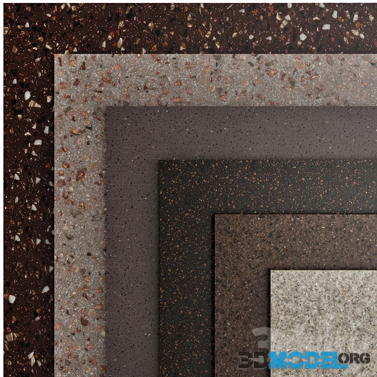 Acrylic stone for countertops (textures)