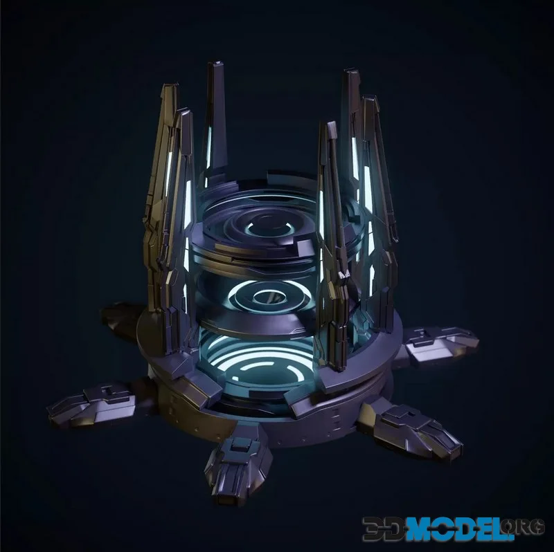 Ancient Alien Reactor Core low-poly (PBR)