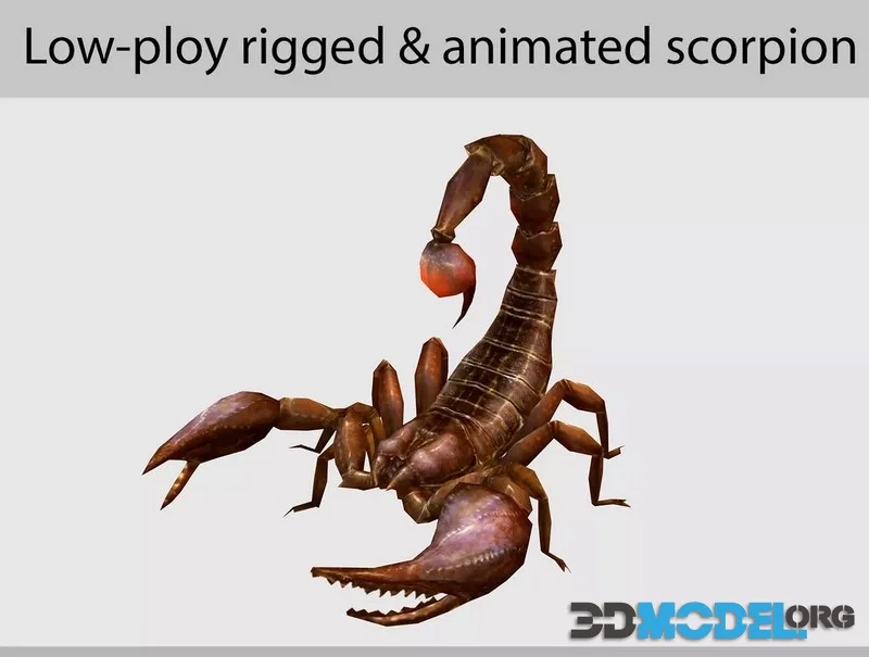 Animated scorpion low-poly (PBR)