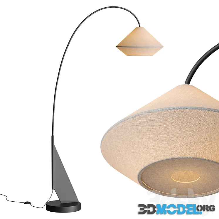 Avenir Dark Bronze Metal Arc Floor Lamp