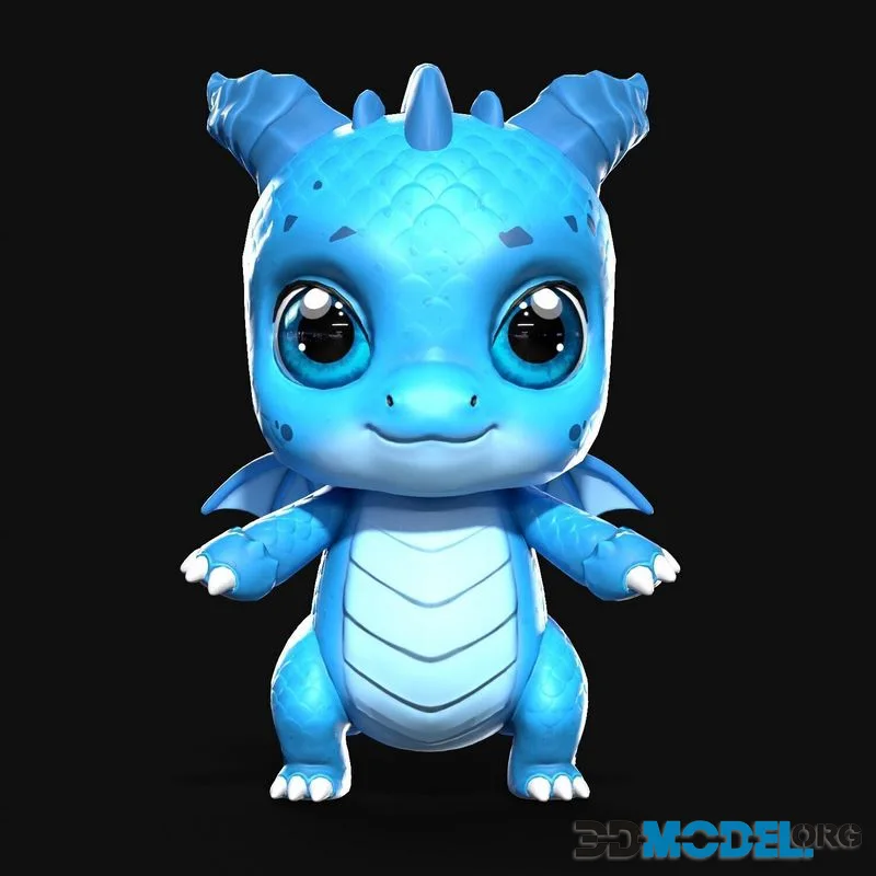 Baby Dragon low-poly (PBR)