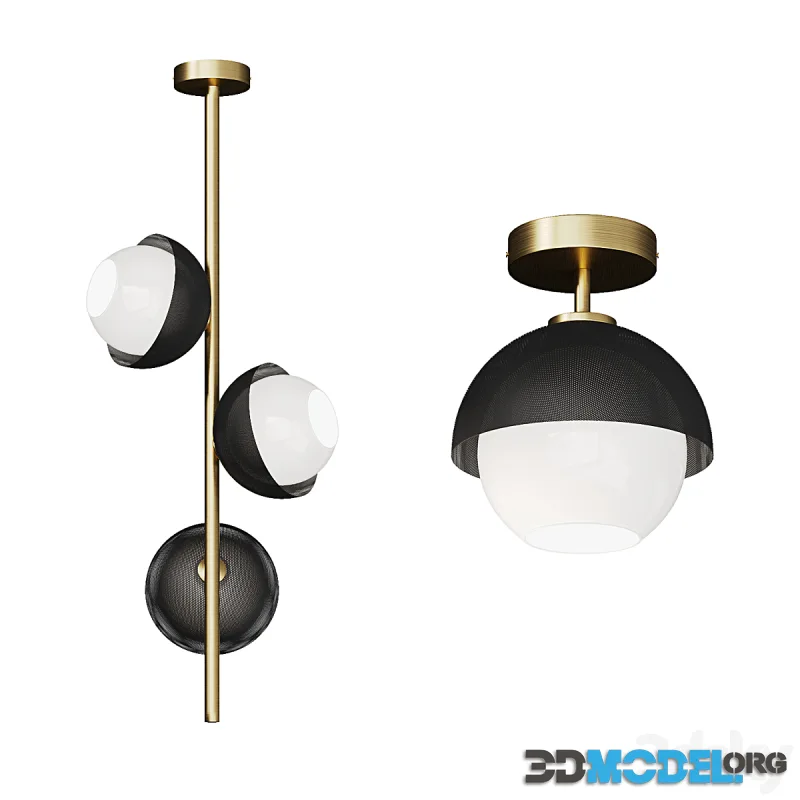 Ceiling lamp with metal frame CRAIG