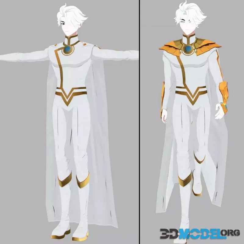 Character Nice to Be Hero low-poly (PBR)