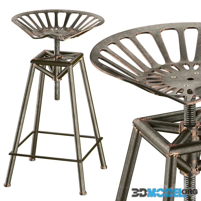 Charlie Industrial Metal Design stool