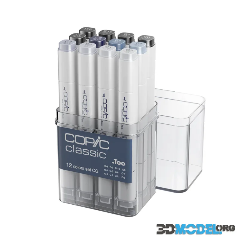 Classic Cool Gray 12PC Set Markers by Copic