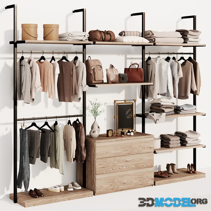 Clothes wardrobe rack