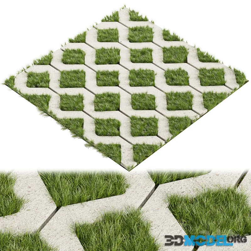 Collection plant vol 398 - grass - concrete - tileable