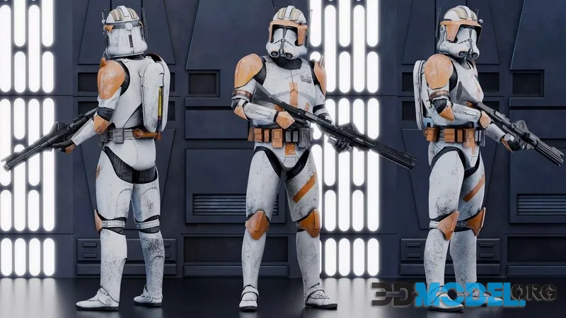 Commander Cody Phase 2 Clone Trooper – Rigged Character (PBR)