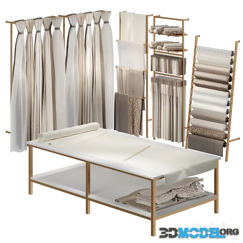 Commercial equipment for a curtain and fabric store