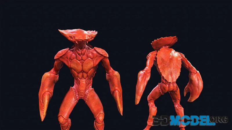 Crab monster 2 low-poly (PBR)