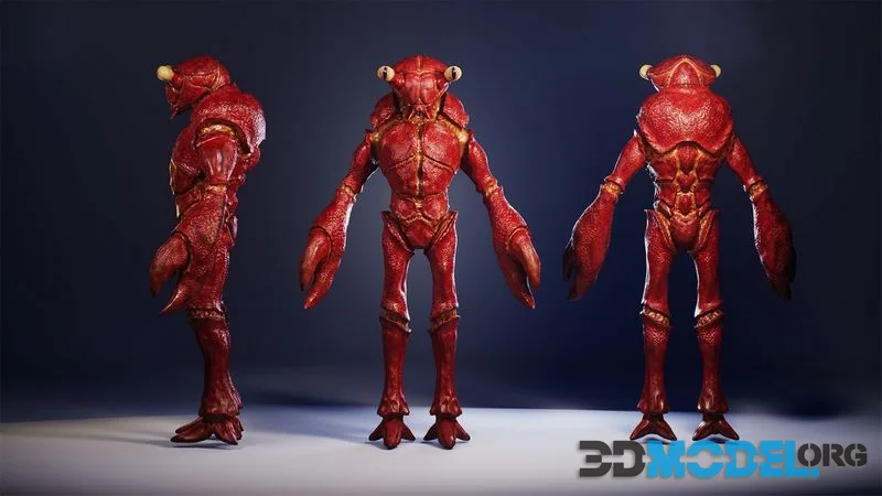 Crab monster low-poly (PBR)