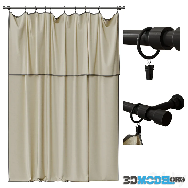 Curtains on clothespins