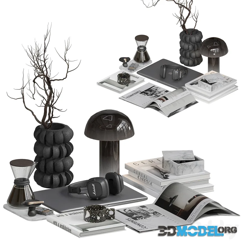 Decor Set 13 with headphones