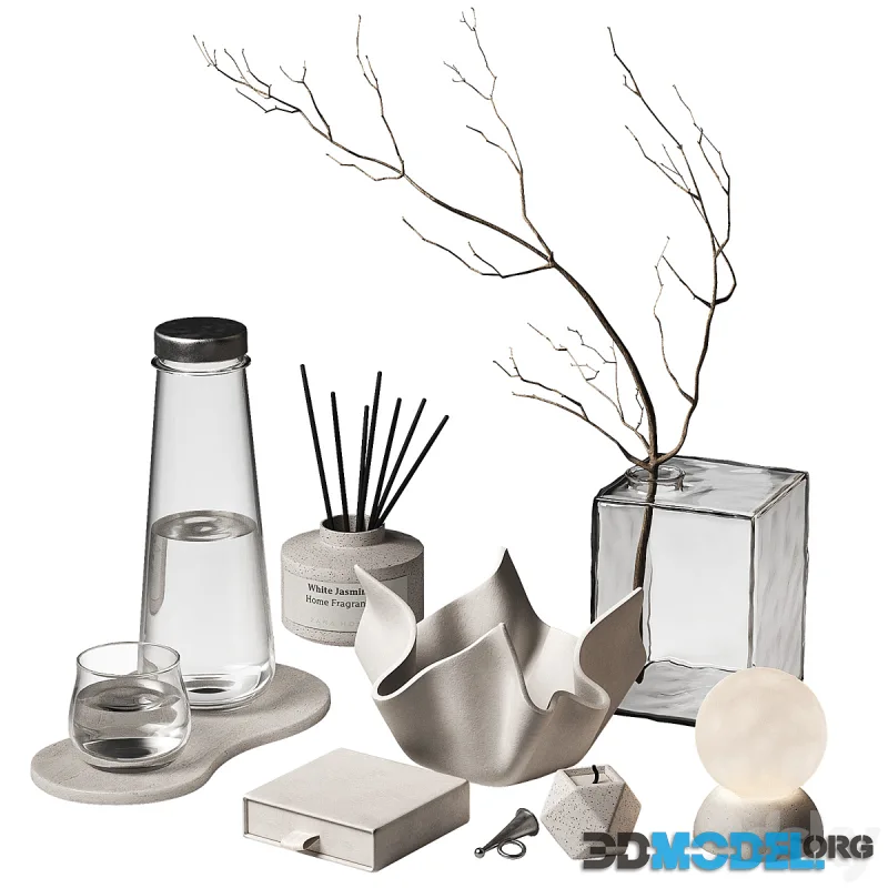 Decorative set. Minimal style decor