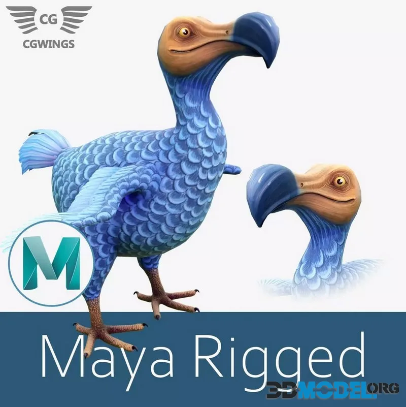 Dodo bird low-poly (PBR)