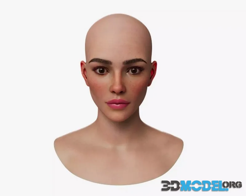 Female Head Mesh Metahuman Unreal Topology Woman Head Mesh v2 (PBR)