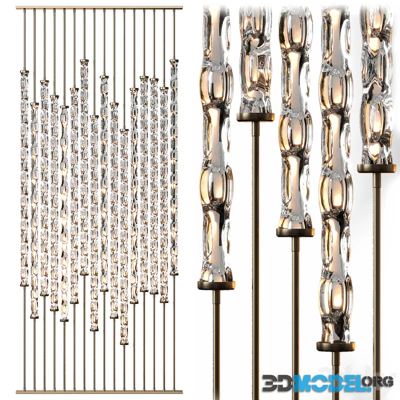 Glass partition for interior