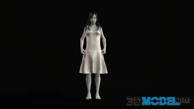 Horror Girl low-poly (PBR)