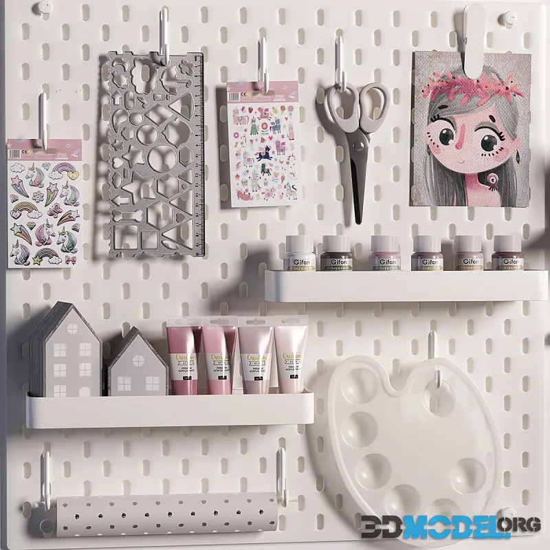 Ikea SKADIS Pegboard for Teenagers and Kids 04