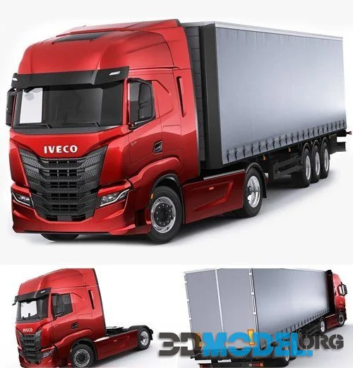 Iveco S-Way 2020 with trailer (PBR)