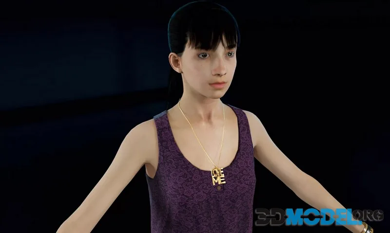 JEN BEYOND- TWO SOULS low-poly (PBR)