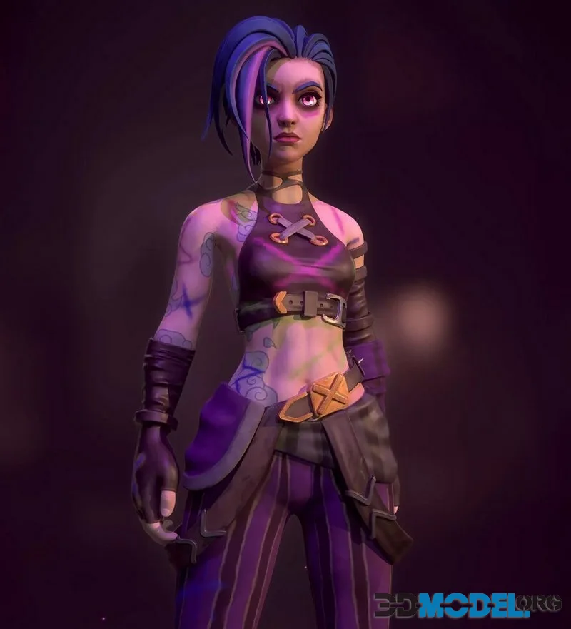 Jinx Character low-poly (PBR)