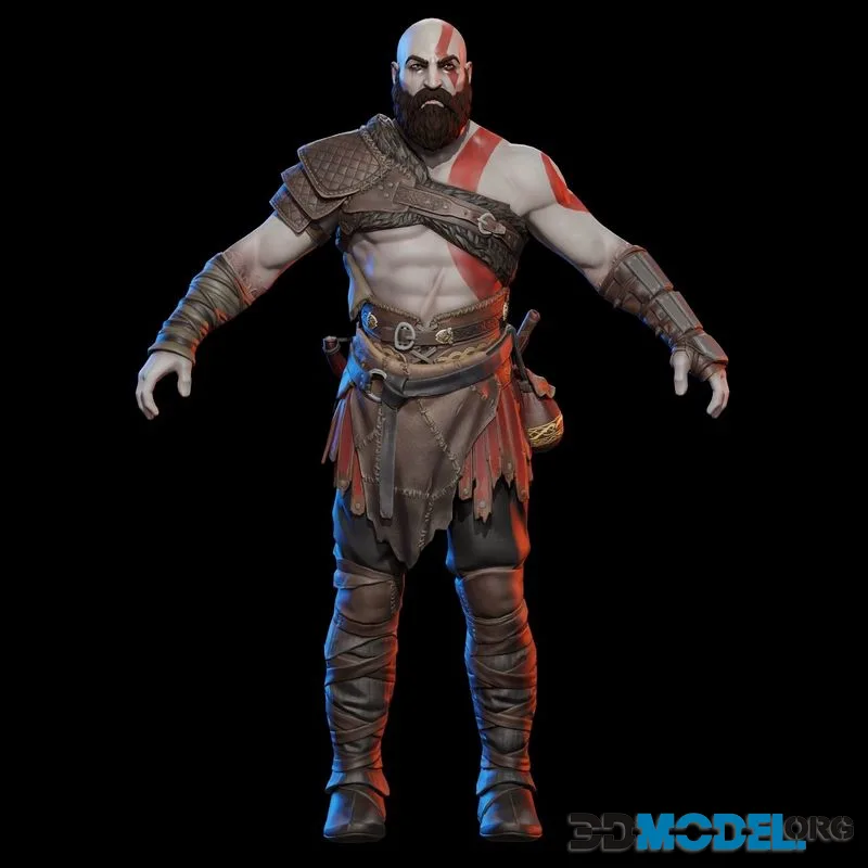 Kratos low-poly (PBR)