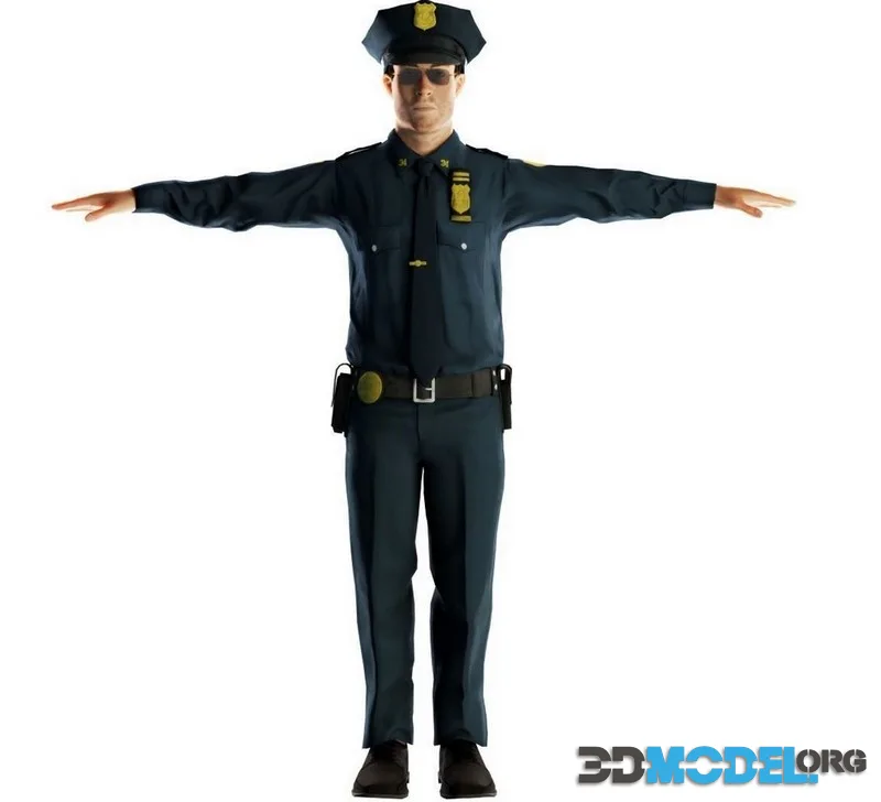 Law Enforcement Hero Premium Police Officer low-poly (PBR)
