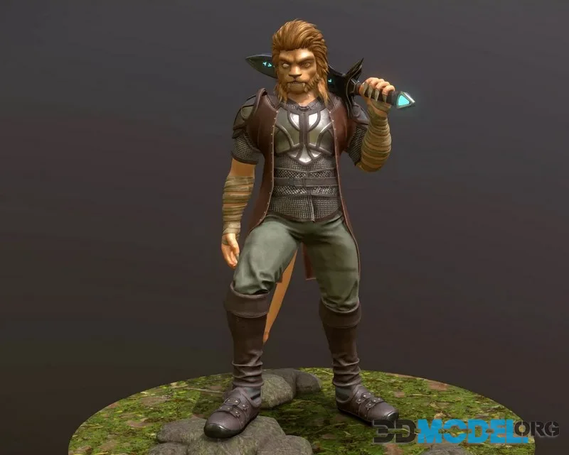 Lion Knight low-poly (PBR)