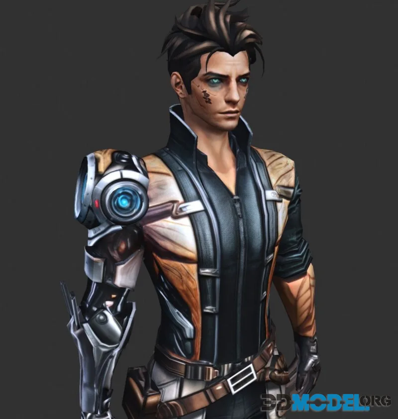 Low-poly Character Male Warriors 08 (PBR)