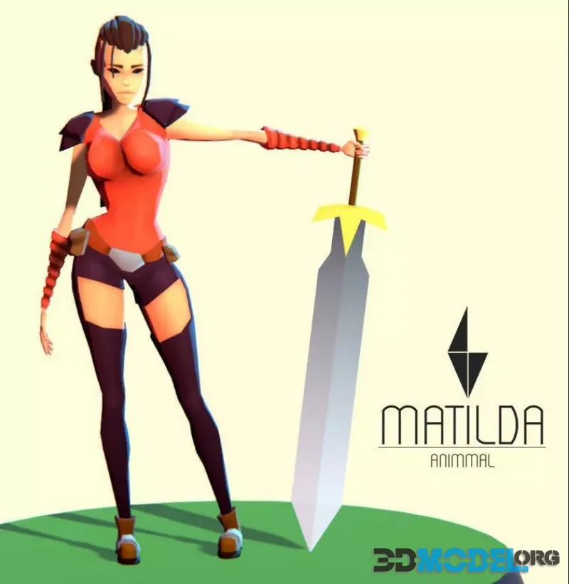 Matilda – Stylized Action Adventure and RPG Character low-poly (PBR)