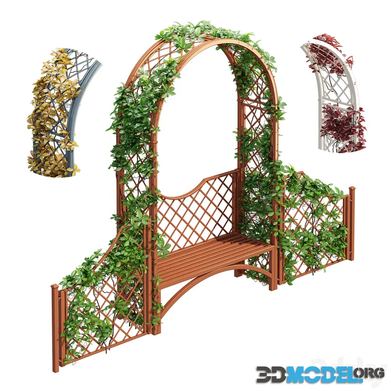 Metal garden arches & garden archways PORTOFINO ARBOR SEAT
